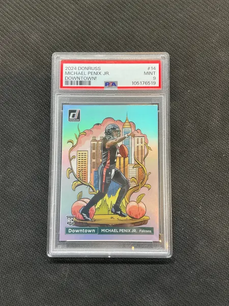 2024 Donruss Michael Penix Jr. Rookie Downtown! PSA 9 Falcons