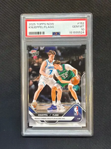 2025 Topps Now Cooper Flagg Kon Knueppel Rookie PSA 10 524