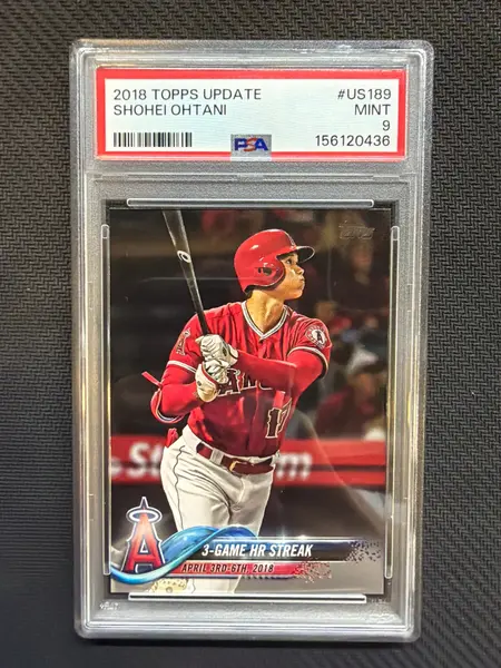 2018 Topps Update Shohei Ohtani 3 HR Game Streak PSA 9 436