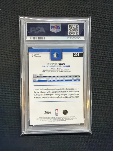 2025 Topps Cooper Flagg PSA 10