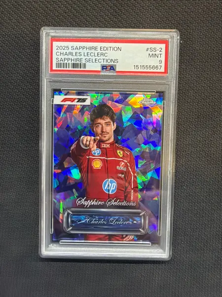 2025 Topps Chrome Sapphire Charles Leclerc Selections PSA 9 Ferrari 667