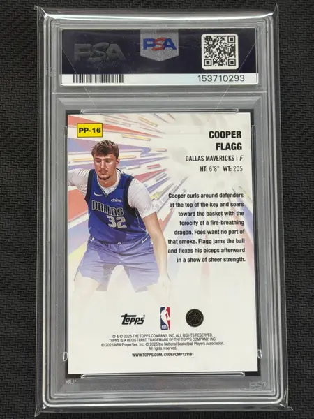2025 Topps Cooper Flagg Power Players PSA 10 293
