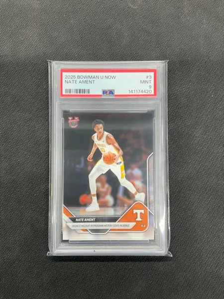 2025 Bowman U Now Nate Ament Rookie #3 PSA 9 Tennessee