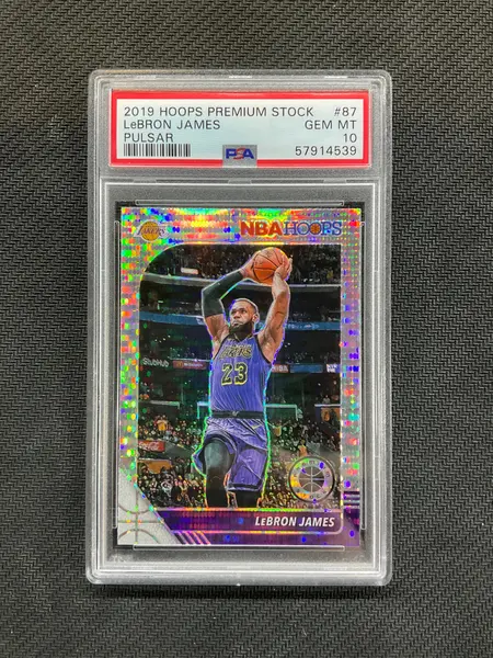 2019 Hoops Premium Stock LeBron James Pulsar PSA 10 539