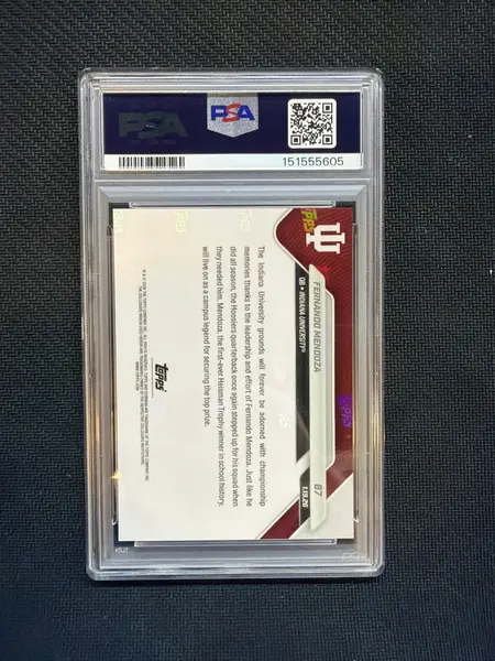 2025 Bowman U Now Fernando Mendoza Rookie #67 PSA 10 Indiana 605