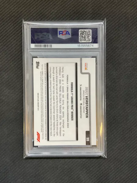 2025 Topps Chrome F1 Sapphire Max Verstappen Orange /25 PSA 10 Red Bull