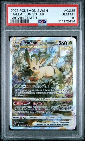 2023 Crown Zenith Leafeon Vstar GG35 PSA10