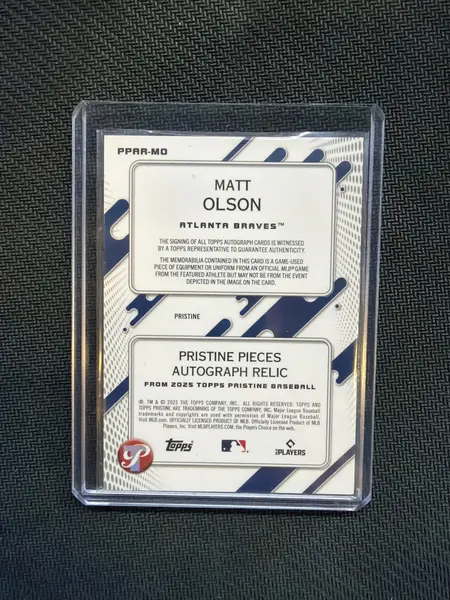 2025 Topps Pristine Matt Olson Patch Auto /99 Braves
