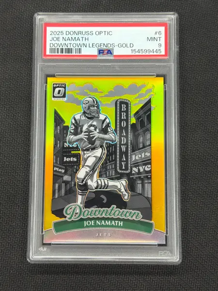2025 Donruss Optic Football Gold Joe Namath #6