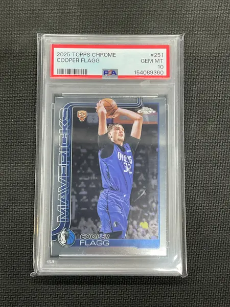 2025/26 Topps Chrome Cooper Flagg Rookie PSA 10 Mavs 360
