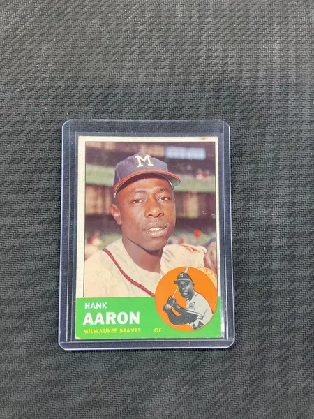 1963 Topps Hank Aaron #390 Braves