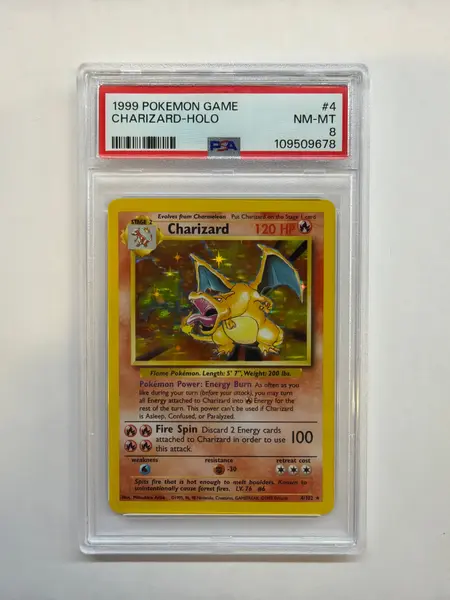 1999 Pokemon Charizard Holo 4 PSA 8 678