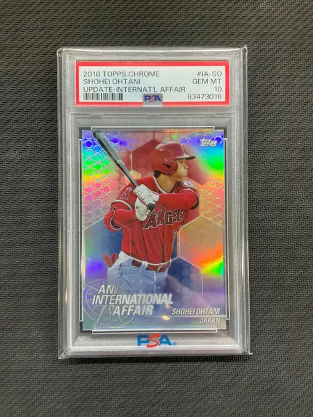 2018 Topps Chrome Shohei Ohtani Update International Affair PSA 10
