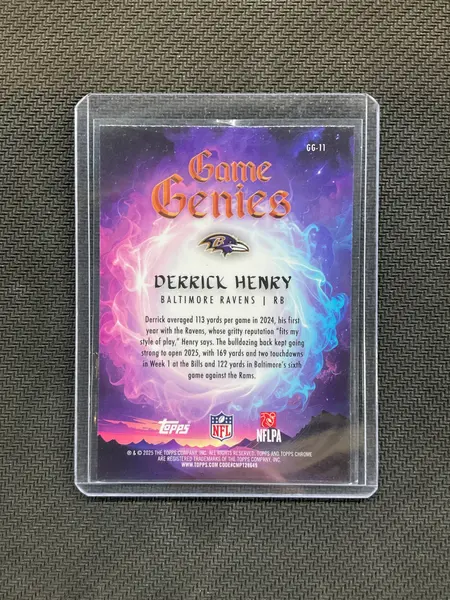 2025 Topps Chrome Derrick Henry Game Genies Case Hit