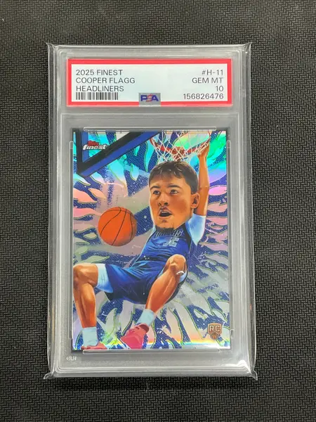 2025/26 Topps Finest Cooper Flagg Headliners Rookie PSA 10 Case Hit