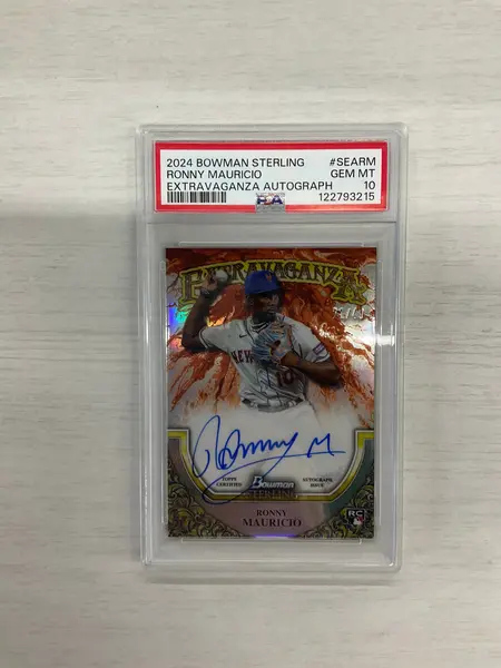 2024 Bowman Sterling Ronny Mauricio Extravaganza Auto /49 PSA 10