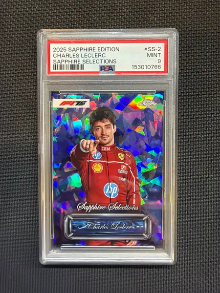 2025 Topps Chrome F1 Sapphire Charles Leclerc Selections PSA 9 Ferrari