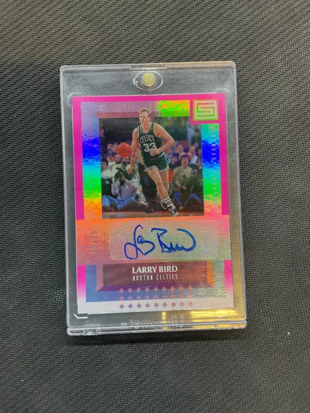 2017-18 Panini Status Larry Bird Auto /25 Celtics