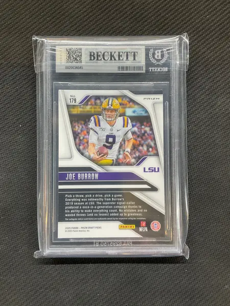 2025 Panini Prizm Draft Picks Joe Burrow Gold Ice BGS 9