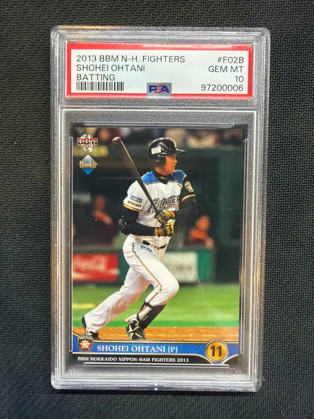 2013 BBM N-H Fighters Shohei Ohtani Batting Rookie PSA 10  006