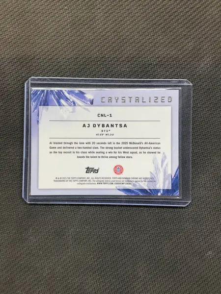 2025/26 Bowman AJ Dybantsa Crystalized Red /5 BYU
