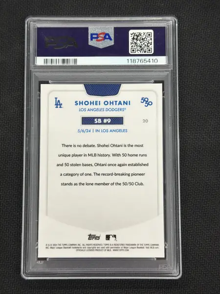 2024 Topps 50/50 Shohei Ohtani LA Logofractor /50 PSA 10 Dodgers #20