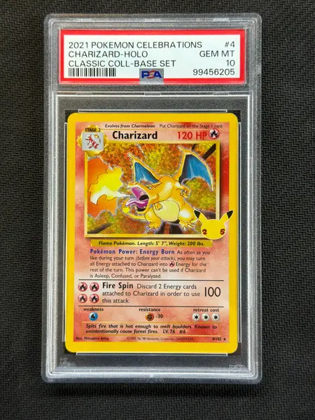 2021 Charizard Holo 4 Celebrations PSA 10