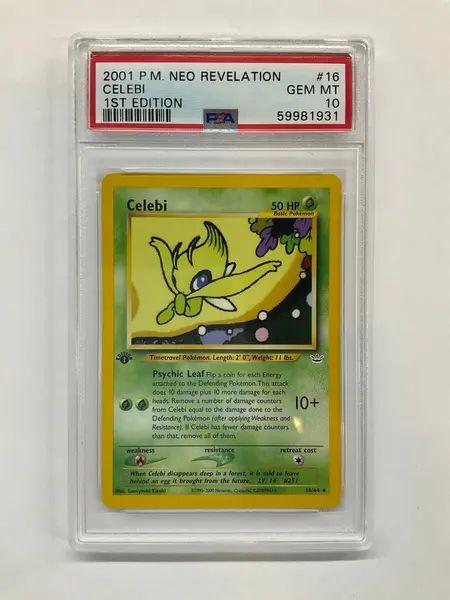 2001 Pokemon Neo Revelation Celebi 16 1st Edition PSA 10