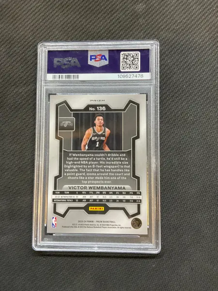 2023 Prizm Victor Wembanyama Rookie Green PSA 10 478 Spurs