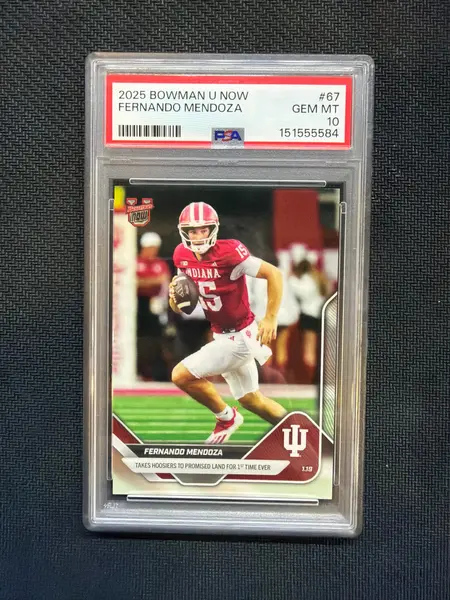2025 Bowman U Now Fernando Mendoza Rookie #67 PSA 10 Indiana 584