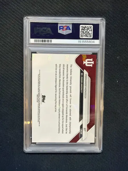 2025 Bowman U Now Fernando Mendoza Rookie #67 PSA 10 Indiana 604