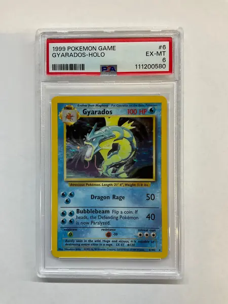 1999 Pokemon Gyarados Holo 6 PSA 6