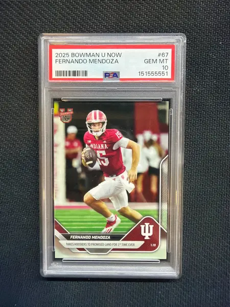 2025 Bowman U Now Fernando Mendoza Rookie #67 PSA 10 Indiana 551
