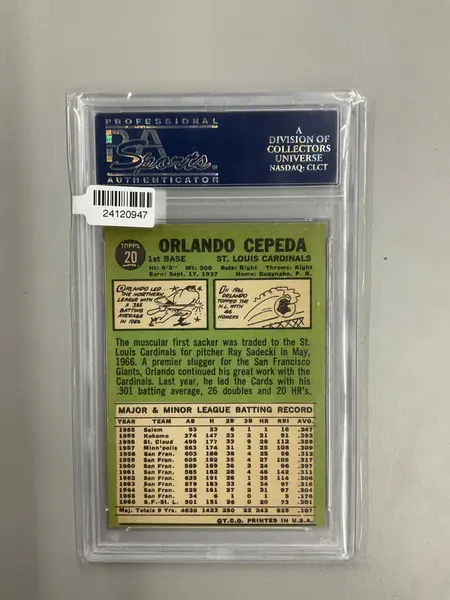 1967 Topps Orlando Cepeda #20 PSA 6