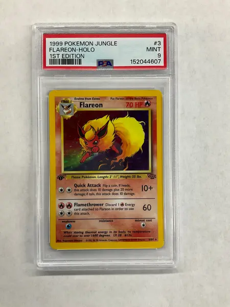 1999 POKEMON JUNGLE 1ST EDITION #3 FLAREON-HOLO PSA 9