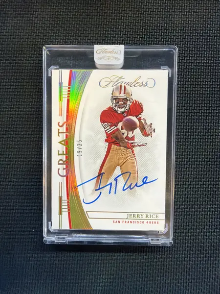 2024 Panini Flawless Jerry Rice Auto Greats /25 49ers