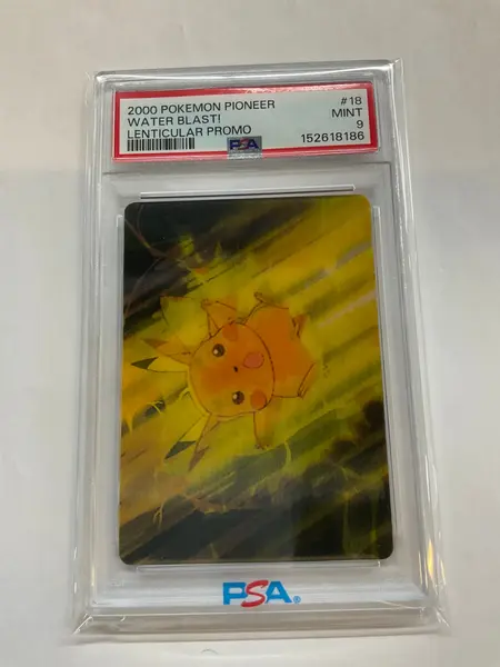 2000 POKEMON PIONEER LENTICULAR PROMO 18 WATER BLAST! PSA 9 186