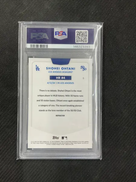 2024 Topps 50/50 Shohei Ohtani Chrome Refractor #5 PSA 9 Dodgers