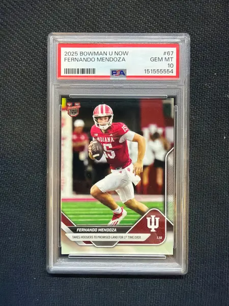 2025 Bowman U Now Fernando Mendoza Rookie #67 PSA 10 Indiana 554