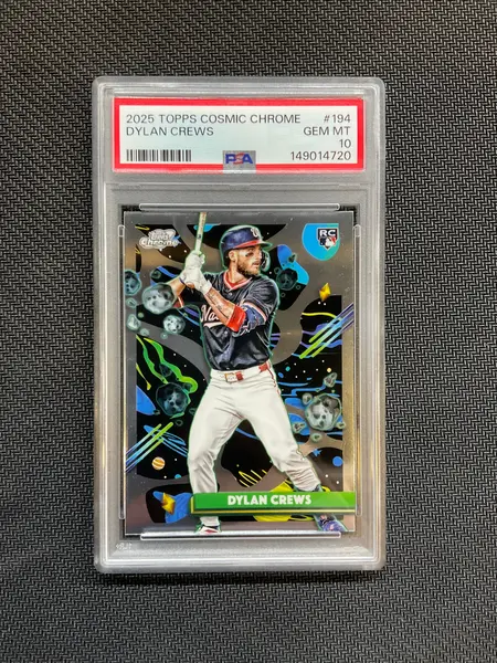 2025 Topps Chrome Cosmic Dylan Crews Rookie PSA 10