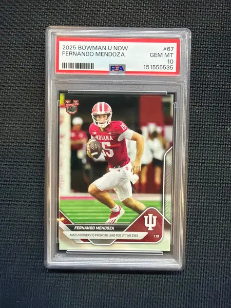 2025 Bowman U Now Fernando Mendoza Rookie #67 PSA 10 Indiana 535
