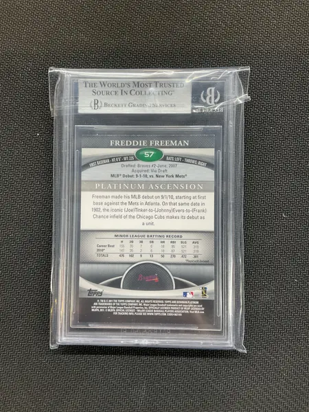 2011 Bowman Platinum Freddie Freeman BGS 8 Braves
