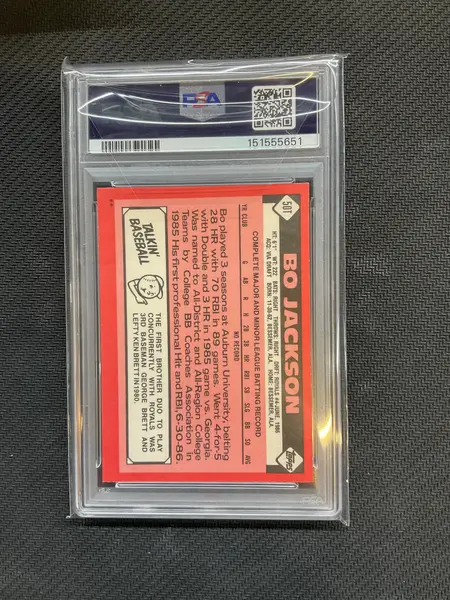 1986 Topps Traded Bo Jackson Rookie #50T PSA 8 651