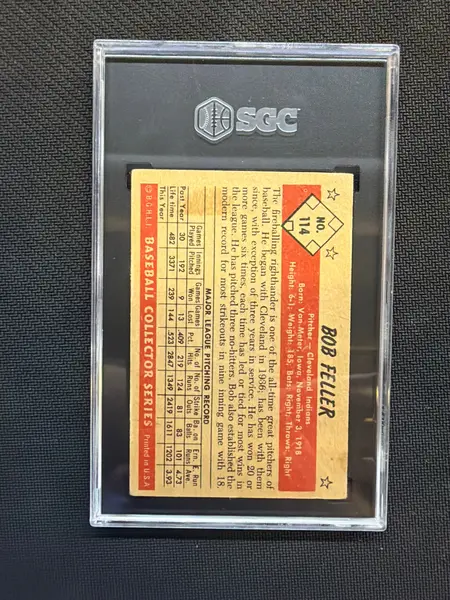 1953 Bowman Color Bob Feller SGC 2