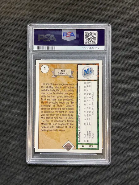 1989 Upper Deck Ken Griffey Jr. Star Rookie #1 PSA 8 852