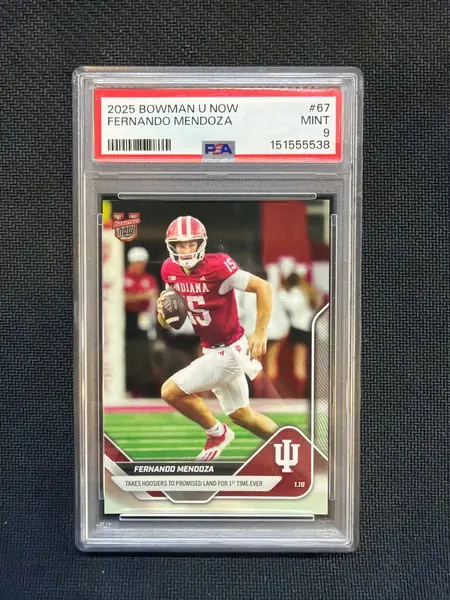 2025 Bowman U Now Fernando Mendoza Rookie PSA 9 Indiana 538