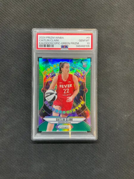 2024 Prizm WNBA Caitlin Clark Kaleidoscopic Green PSA 10 Rookie