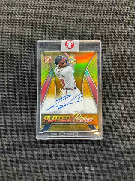 2025 Topps Pristine Ronald Acuna Jr. Gold Auto /50 Braves