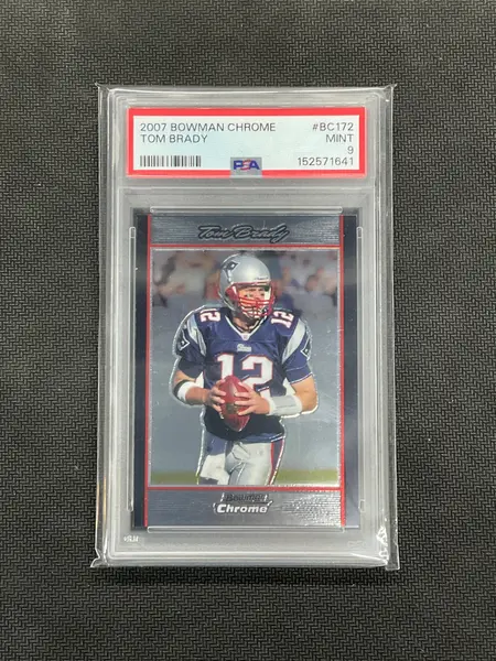 2007 Bowman Chrome Tom Brady PSA 9 Patriots