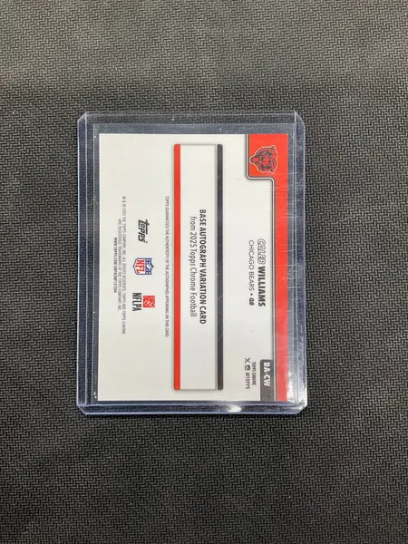 2025 Topps Chrome Caleb Williams Auto /75 Purple Lava